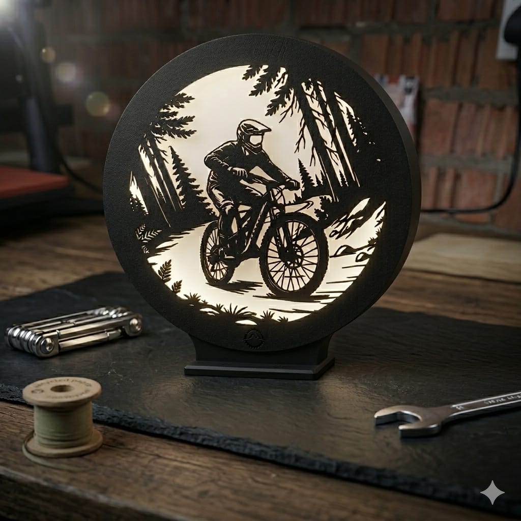 The Trailblazer: Premium LED MTB Silhouette Light.